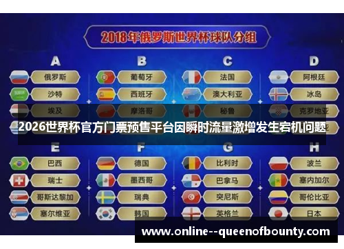 2026世界杯官方门票预售平台因瞬时流量激增发生宕机问题
